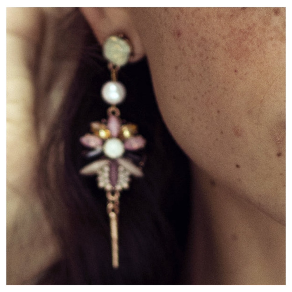 Shyla Mixed Stone Flower Drop Earrings